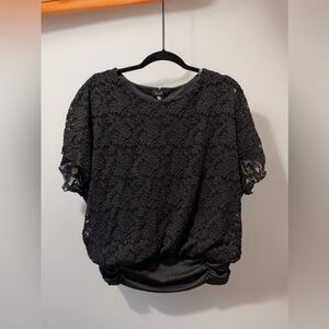 Love J Black Lace Blouse